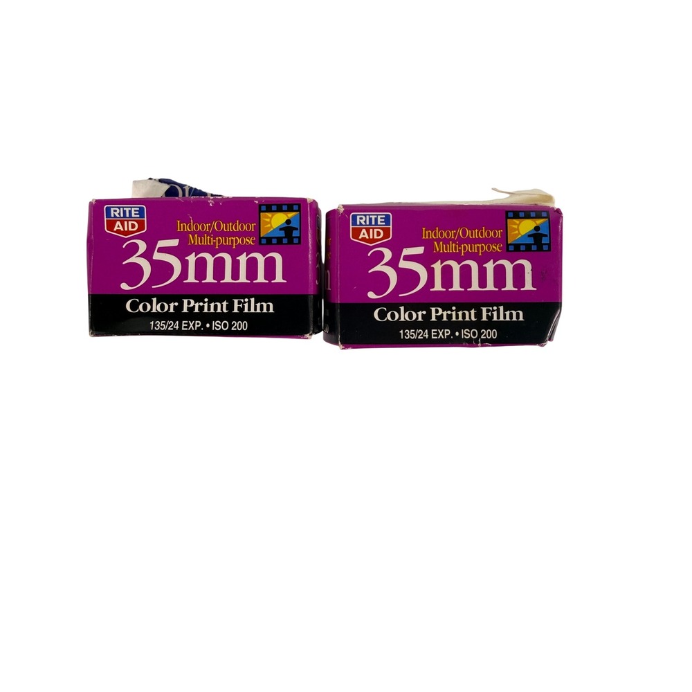 35mm Color Print Film ISO 200 24 Exposure NOS Lot of 2 Rite Aid Expired